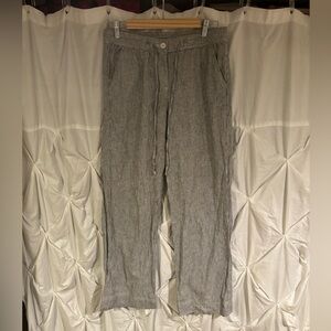 Talbots Striped Linen Pants
